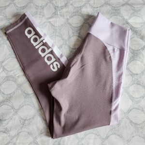 ADIDAS Purple and mauve crop leggings